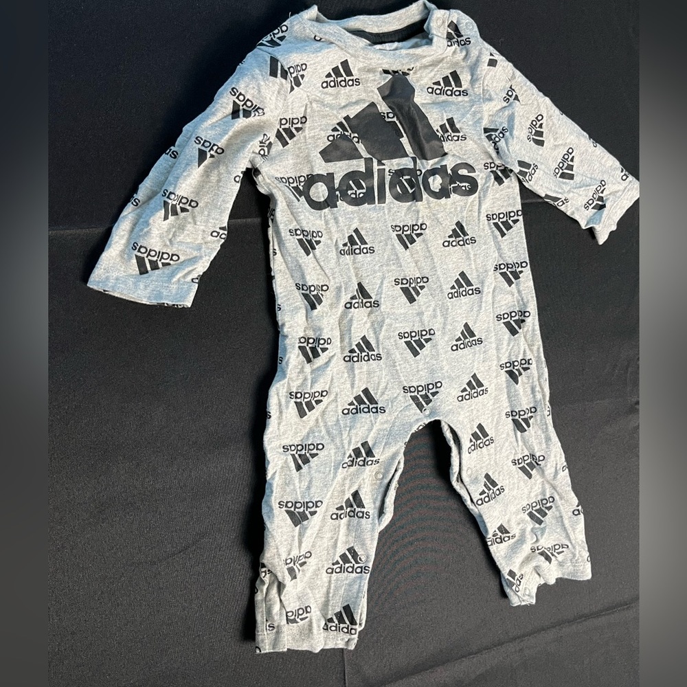 Infant adidas gray adidas one piece  12m